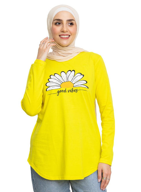 Lemon Printed Long - Sleeve Design 18 - Khotwh